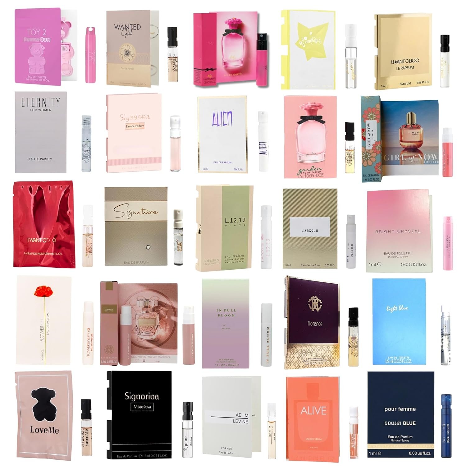 Infinite Scents Perfume Sampler Set for Women - 8 Designer Fragrance Brands