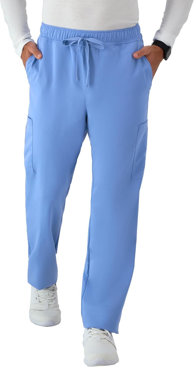 Hanes Mens Scrubs Healthcare Pants, Scrub Pants for Men, Moisture-Wicking & Odor Control, 5 Pockets