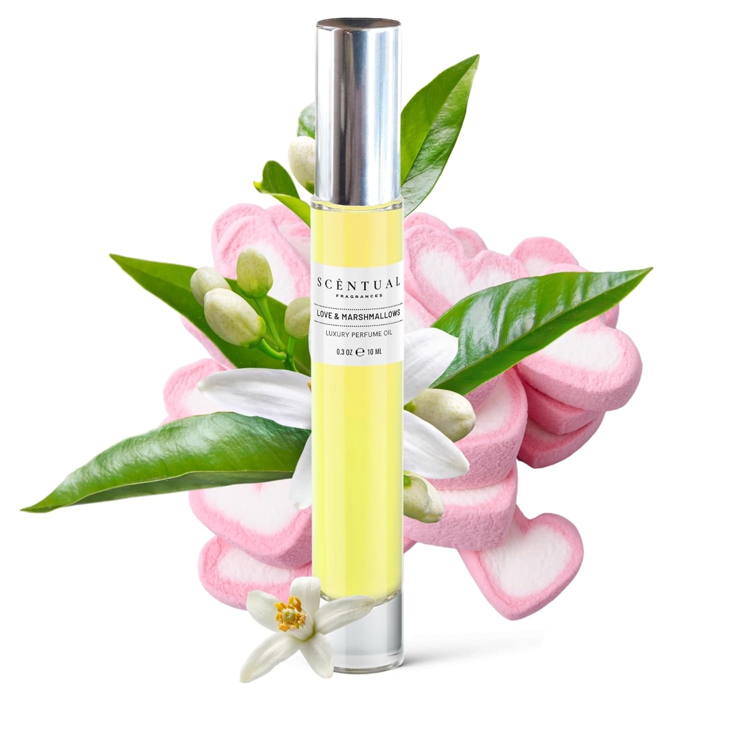 Luxury Perfume Oil, Ultra-Concentrated Women Roll-On Fragrance Oil, Long Lasting Rollerball Travel Mini Perfume, Vegan, Alcohol & Cruelty Free 10ml (Love & Marshmallows)