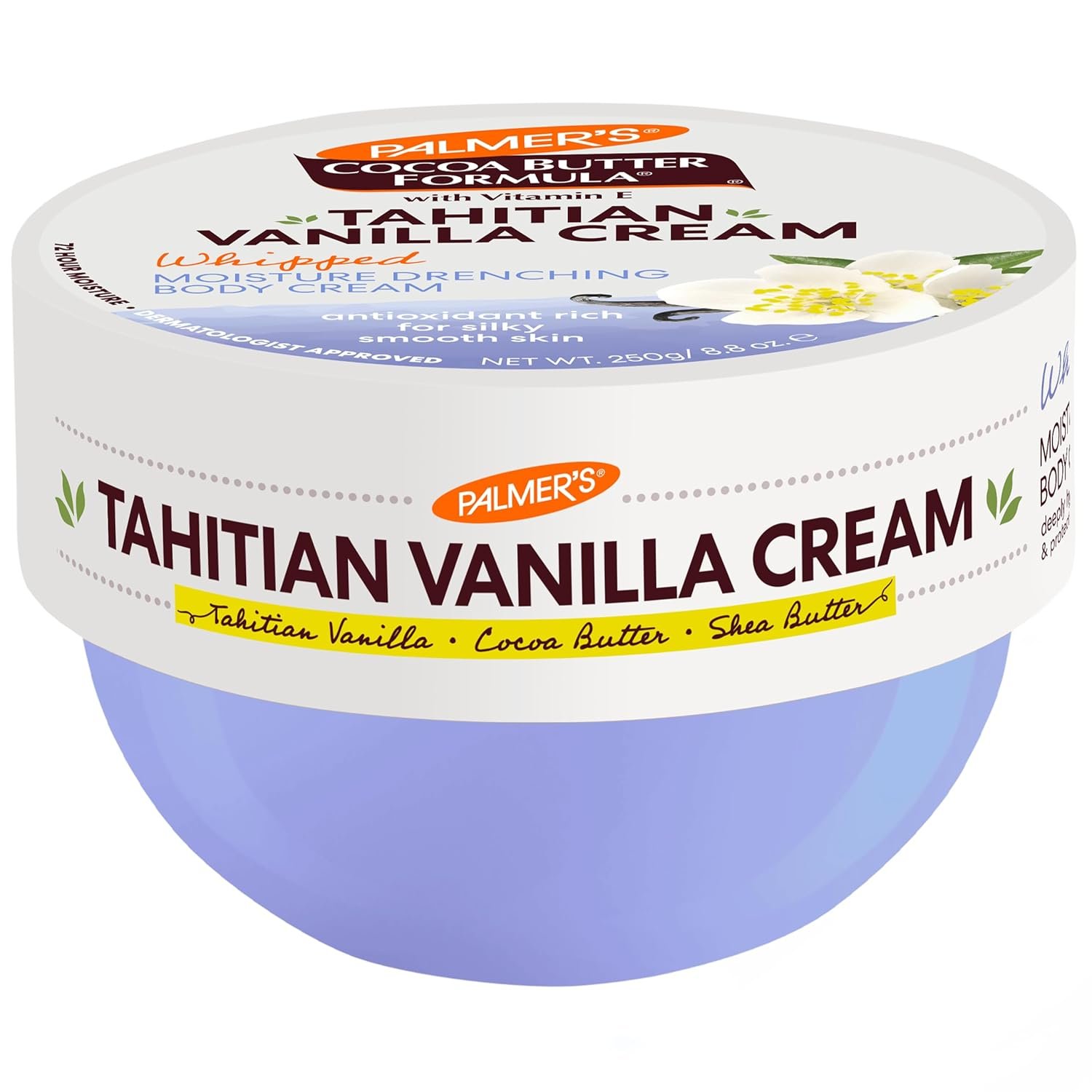 Palmer's Cocoa Butter Formula Body Cream, Moisture Drenching Tahitian Vanilla, 8.8 Oz, 72Hr Hydration with Shea Butter & Vitamin E for Softer Skin, Protects & Soothes Dryness, Dermatologist Approved